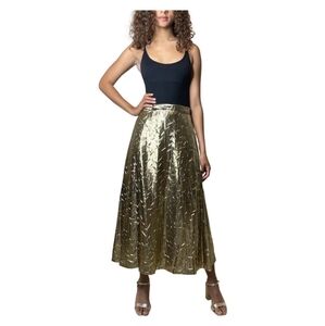 HALSTON III LAME FULL SKIRT NWT